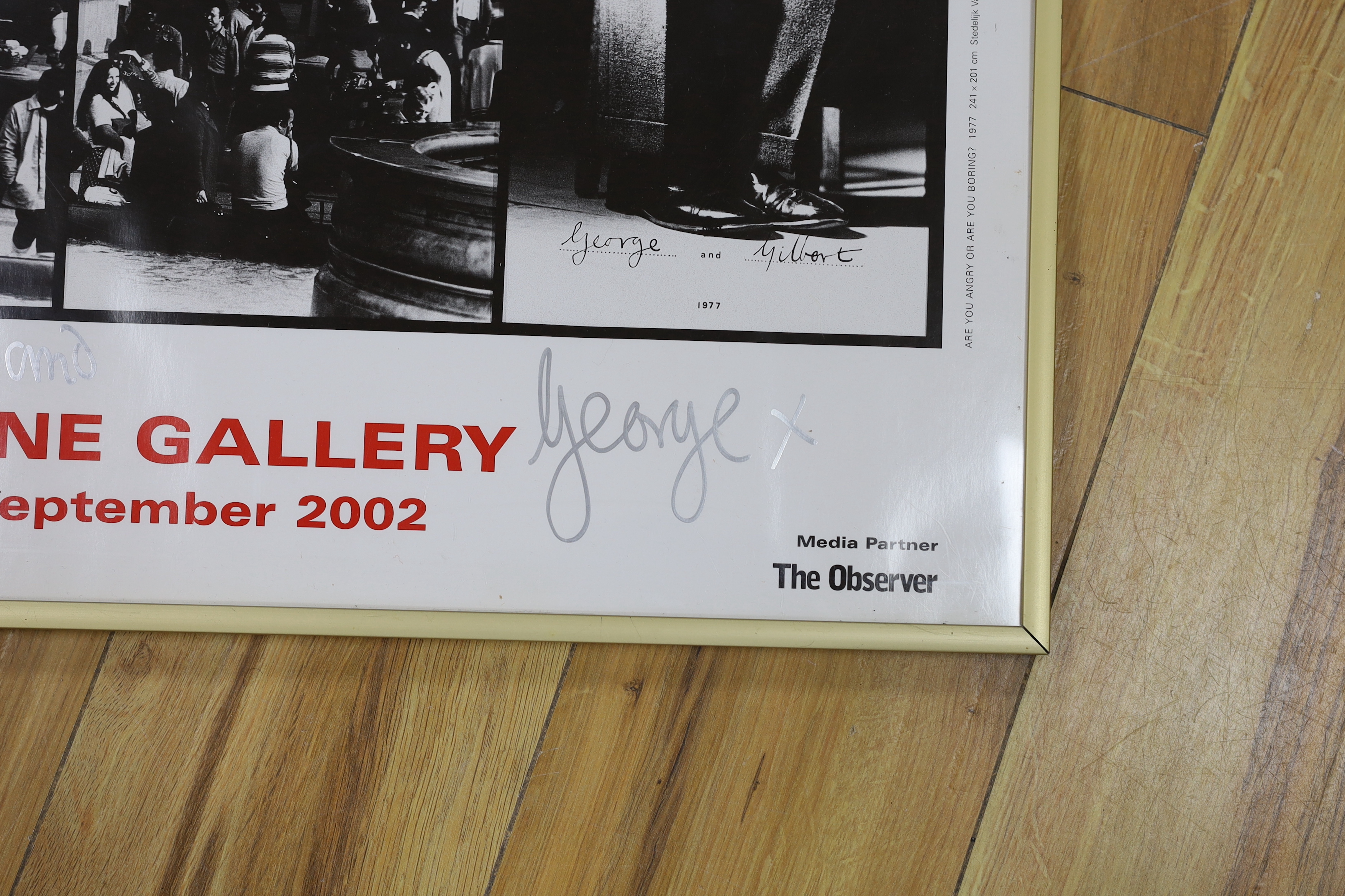 A Gilbert & George signed poster, Serpentine Gallery 2002